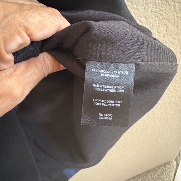 Robert Rodriguez Leather Black and Blue Long Sleeve Dress - Picture 6 of 7